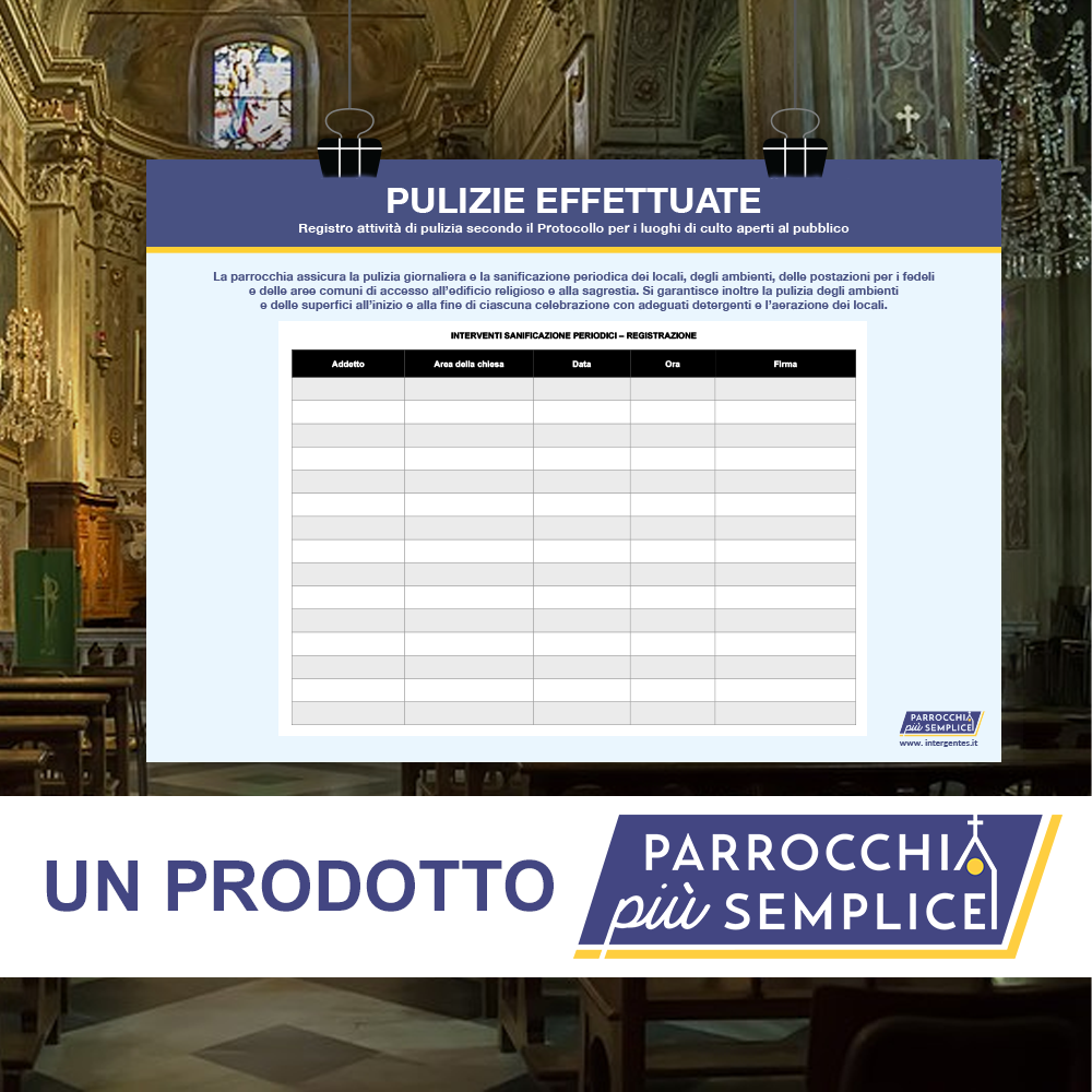 Registro pulizie con PDF stampabile incluso
